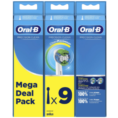 Oral-B Precision Clean - Met CleanMaximiser-technologie - Opzetborstels - 9 Stuks