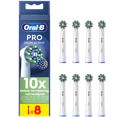 Oral-B Cross Action Pro - Opzetborstels - Met CleanMaximiser Technologie - 8 Stuks