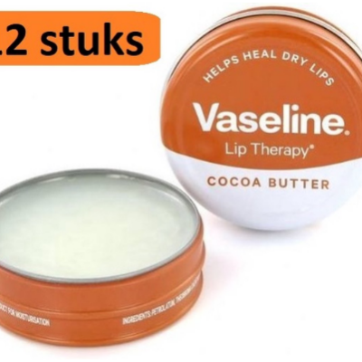 Vaseline Lip Therapy Cocoa Butter Lippenbalsem - 12 x 20 gr