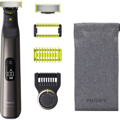 Philips OneBlade QP6551/15 Pro Scheerapparaat met scheerblad Trimmer Chroom